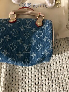 Monogram Denim Mini Bag with Crossbody strap